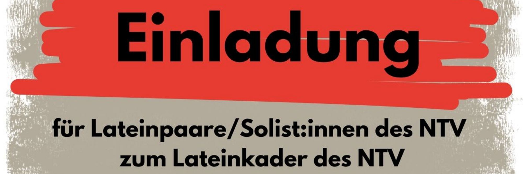 Einladung zum Lateinkader des NTV